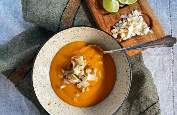 Sötpotatissoppa med röd curry