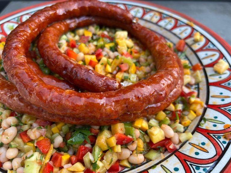 Chistorra med syrlig paprikasallad